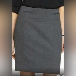 Express Women Lined Pencil‎ Gray Work Skirt, Size 2 Preowned